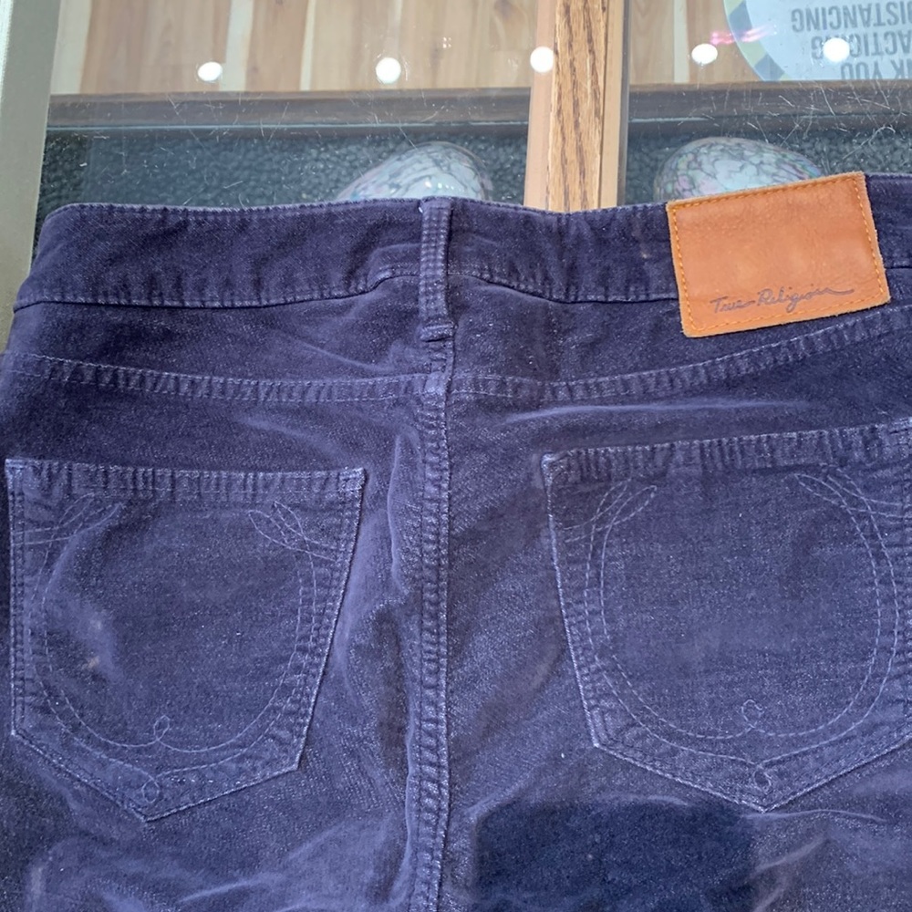 True religion velvet pants. Size 26, blue.